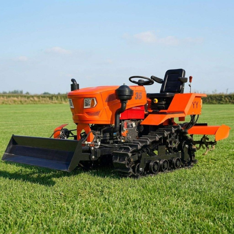 Crawler 4WD Rotary Tiller 35HP - Farming Equipment For Agriculture review and price