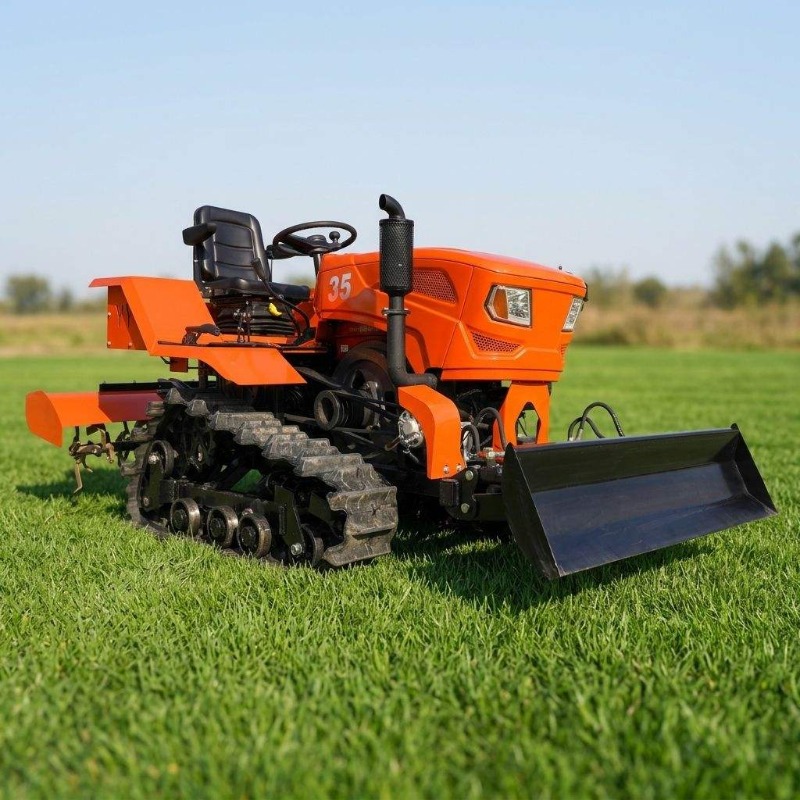 Crawler 4WD Rotary Tiller 35HP - Farming Equipment For Agriculture review and price