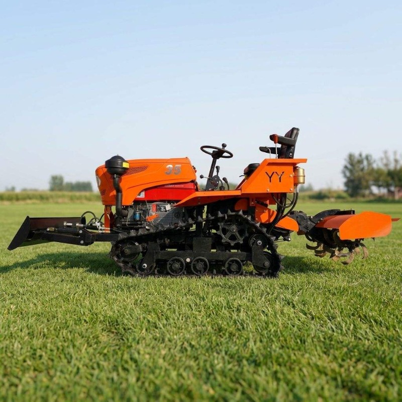 Crawler 4WD Rotary Tiller 35HP - Farming Equipment For Agriculture review and price